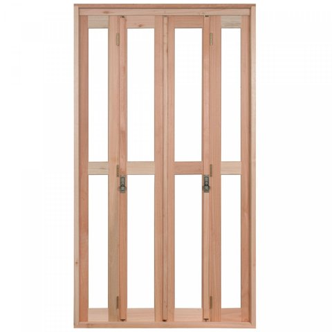 Porta de Madeira Balcão Pantográfica 213x140cm com Batente de 9,4cm Ewk 486 Rondosul Ambos os Lados