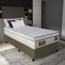 Ver imagem 1 de Cama Box Conjugado Solteiro com Colchão (88x73x188) Lux Firm Gazin Cr35314 Areia/marrom