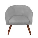 Ver imagem 1 de Poltrona Estela Tresse Suede Cinza - Dominic Decor