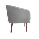 Ver imagem 2 de Poltrona Estela Tresse Suede Cinza - Dominic Decor