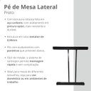 Ver imagem 3 de Par de Pé para Mesa de Escritório Reforçada -preto
