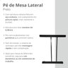 Par de Pé para Mesa de Escritório Reforçada -preto - 3