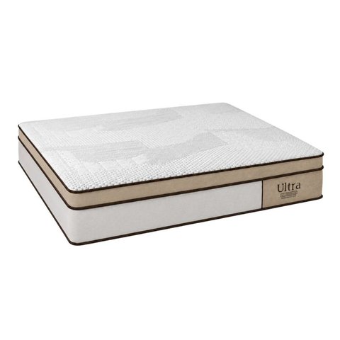 Colchão King Sr Life Ultra Molas Ensacadas Espuma D33 193x203x33cm Marrom