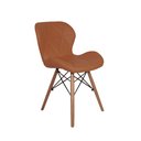 Ver imagem 2 de Conjunto Mesa de Jantar Juliette Preta 80cm com 2 Cadeiras Slim - Marrom