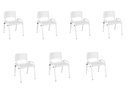 Ver imagem 1 de Kit 7 Cadeiras Infantil Iso, Escola, Base Branco- Branco