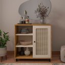 Ver imagem 6 de Aparador Buffet 1 Porta Charlotte Carvalho/Off White Artely