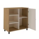 Ver imagem 5 de Aparador Buffet 1 Porta Charlotte Carvalho/Off White Artely