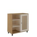 Ver imagem 2 de Aparador Buffet 1 Porta Charlotte Carvalho/Off White Artely