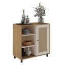 Ver imagem 4 de Aparador Buffet 1 Porta Charlotte Carvalho/Off White Artely