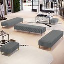 Ver imagem 2 de Kit 02 Puffs Decorativo Sala de Estar Bali W01 Pés Palito 210x60cm Pied Poule - Lyam Decor