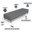 Ver imagem 4 de Kit 02 Puffs Decorativo Sala de Estar Bali W01 Pés Palito 210x60cm Pied Poule - Lyam Decor