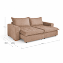 Ver imagem 6 de Sofa Cama Retratil 3 Lugares Milano Bege Design