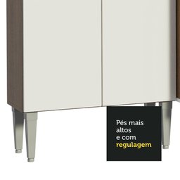Armário de Cozinha Completa 325cm Rustic/Branco Emilly Madesa 02 - 8