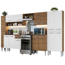 Armário de Cozinha Completa 325cm Rustic/Branco Emilly Madesa 02 - 3