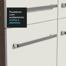 Armário de Cozinha Completa 325cm Rustic/Branco Emilly Madesa 02 - 7