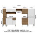 Ver imagem 4 de Armário de Cozinha Completa 325cm Rustic/Branco Emilly Madesa 02