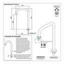 Ver imagem 5 de Torneira Pratica Clean Lavatório/banheiro Alta Metal Lx.1/4v