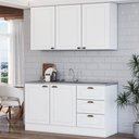 Ver imagem 1 de Cozinha Americana Compacta Califórnia 5 Portas 3 Gavetas Branco - Panorama Móveis