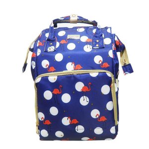 Mochila Maternidade Bebe Bolsa Flamingo Azul Multifuncional