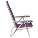 Ver imagem 6 de Kit 04 Cadeiras de Praia Reclinável Tramontina Bali Baixa Alumínio Assento Azul e Laranja 92900100