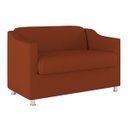 Ver imagem 1 de Sofá Namoradeira 2 Lugares Tilla Sala de Espera – Balaqui Decor Cor:Terracota