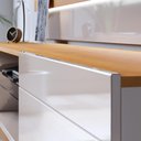 Ver imagem 7 de Rack Bancada 2 Gavetas 180cm Amy Off White/Nature - Gran Belo