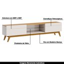 Ver imagem 3 de Rack Bancada 2 Gavetas 180cm Amy Off White/Nature - Gran Belo