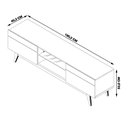 Ver imagem 2 de Rack Bancada 2 Gavetas 180cm Amy Off White/Nature - Gran Belo