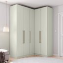Ver imagem 1 de Guarda-Roupa Modulado de Canto 5 Portas 3 Gavetas Seletto Bege/Areia HP