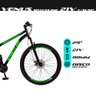 Bicicleta Venus Aro 29 Quadro 17 Aço 21v com Suspensão Freio Mecânico Preto Verde - Spaceline - 2