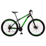 Bicicleta Venus Aro 29 Quadro 17 Aço 21v com Suspensão Freio Mecânico Preto Verde - Spaceline - 1