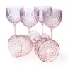 Conjunto de Taças de Plástico para Gin 540 ml Cristal Glamour Rosa 6 Unidades Plasútil - 1