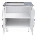 Ver imagem 5 de Mesa Balcão Cooktop Gabinete Fogão Luanda Branco Mármore