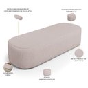 Ver imagem 7 de Kit 02 Puffs Decorativos Orgânicos para Living Quarto 160cm Doha W01 Linho Bege - Lyam Decor