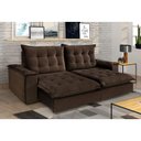 Ver imagem 2 de Sofá Retrátil e Reclinável Molas Ensacadas 3 Lugares Atenas Evidence Suede Marrom