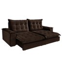 Ver imagem 1 de Sofá Retrátil e Reclinável Molas Ensacadas 3 Lugares Atenas Evidence Suede Marrom