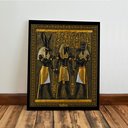 Ver imagem 6 de Kit 3 Quadro Decorativo Egito Antigo Deus Egípcio Faraó Luxo 28x20cm