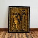 Ver imagem 4 de Kit 3 Quadro Decorativo Egito Antigo Deus Egípcio Faraó Luxo 28x20cm
