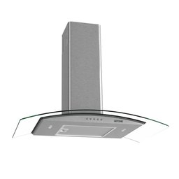 Coifa Fogatti de Parede Clean Vidro Curvo Kromanox 80cm - 1