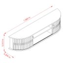 Ver imagem 5 de Rack Suspenso Modena Tvs até 60” Calacata Off White 288136 Madetec