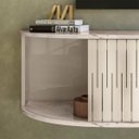 Ver imagem 4 de Rack Suspenso Modena Tvs até 60” Calacata Off White 288136 Madetec