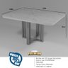 Mesa Paola Premium 120x80 Mdf/vidro Bom Pastor Naturale/branco - 2