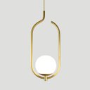 Ver imagem 2 de Lustre Pendente On Clip - Ouro com Globo de Vidro Branco - 4125-14-br