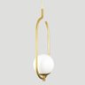 Lustre Pendente On Clip - Ouro com Globo de Vidro Branco - 4125-14-br - 3