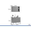 Ver imagem 3 de Cozinha Completa 2 Peças Plena CZ472 Cinamon/Nude Demóbile