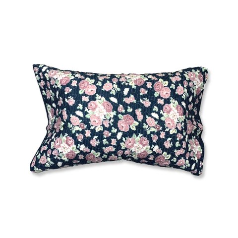 Kit C/ 2 Portas Travesseiros Matelado - 70cm X 50cm - Cor: Floral Marinho - Segunda Casa