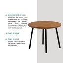 Ver imagem 3 de Mesa de Jantar 4 Lug Redonda 99cm Stellar Carraro Nog Pre