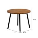 Ver imagem 2 de Mesa de Jantar 4 Lug Redonda 99cm Stellar Carraro Nog Pre
