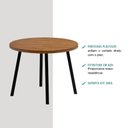 Ver imagem 4 de Mesa de Jantar 4 Lug Redonda 99cm Stellar Carraro Nog Pre