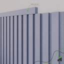 Ver imagem 4 de Perfil de Acabamento 2,5m Linear Painel Ripado Laminado de Eva Cor Azul Linha Play